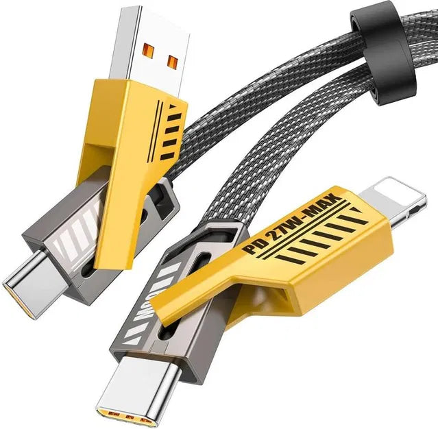 USB A 65W 4 In 1 Transformer Cable Data Cable