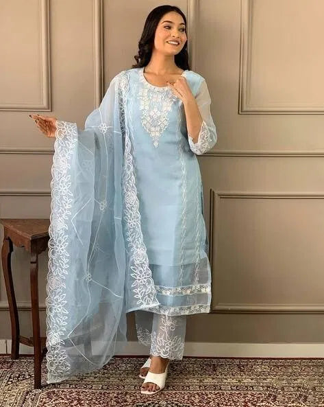 Kurta With Dupatta And Bottomwear